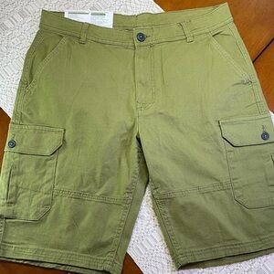 Olive Green Men's Cargo Shorts Size 34